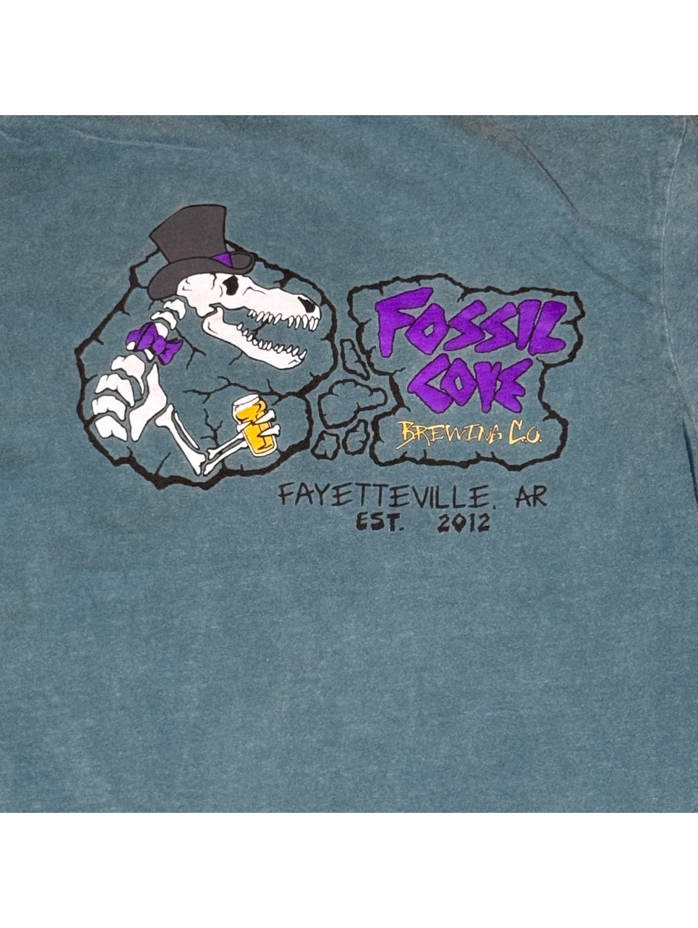 🦖 Fossil Cove Brewing Co. Tee – Fayetteville AR – M 🍺